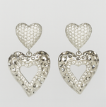 Load image into Gallery viewer, Radiant Love Double Heart Earrings - PEACORA

