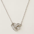 Silver Crystal Heart Pendant Necklace - PEACORA