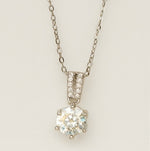 Load image into Gallery viewer, Classic Solitaire Moissanite Pendant Necklace
