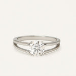Load image into Gallery viewer, Classic Floating Solitaire Split Band Ring
