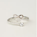 Load image into Gallery viewer, Infinity Bow Promise Ring
