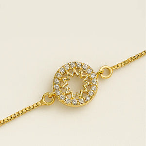 Sunrburst Circle Bracelet - PEACORA
