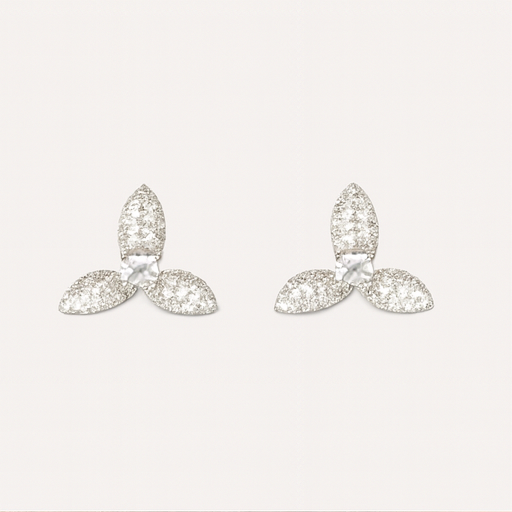Trillium Diamond Stud Earrings - PEACORA