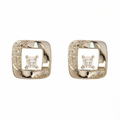 Modern Square Diamond Earrings - PEACORA