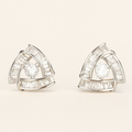 Triangular Baguette Diamond Earrings - PEACORA