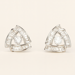 Load image into Gallery viewer, Triangular Baguette Diamond Earrings - PEACORA
