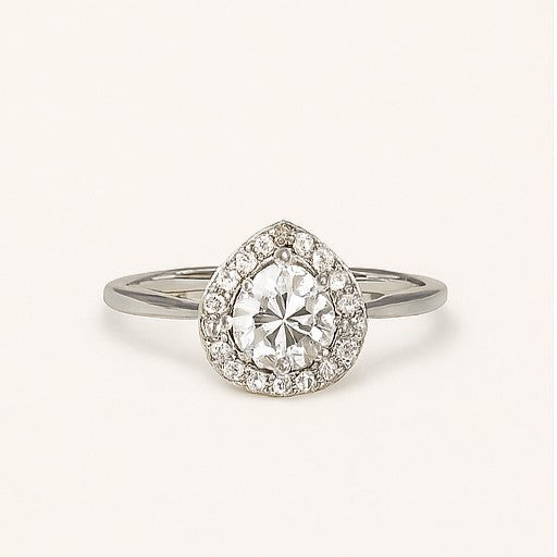 Victorian Halo Moissanite Ring