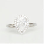 Load image into Gallery viewer, Pear-Shaped Halo Engagement Ring
