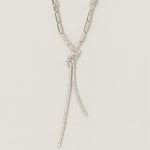 Load image into Gallery viewer, Baguette Cluster Lariat Bridal Necklace
