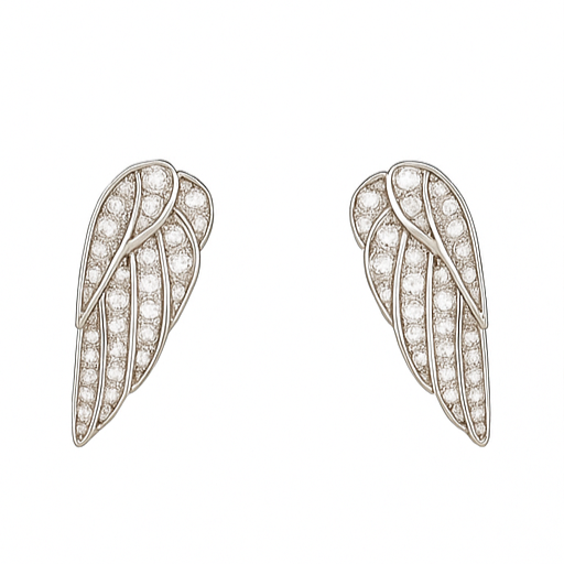 Angelic Diamond Wing Earrings - PEACORA