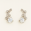 Brilliant Curve Diamond Earrings - PEACORA