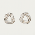 Load image into Gallery viewer, Interlocked Triangle Diamond Earrings - PEACORA
