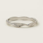 Load image into Gallery viewer, Sculpted Twist Pave Band
