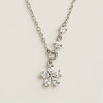 Load image into Gallery viewer, Dainty Crystal Flower Pendant Necklace - PEACORA
