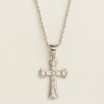 Load image into Gallery viewer, Crystal Cross Pendant Necklace
