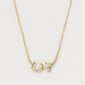 Gold Tulip Blossom Pendant Necklace - PEACORA