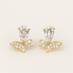 Load image into Gallery viewer, Elegant Gold Floral Stud Earrings - PEACORA
