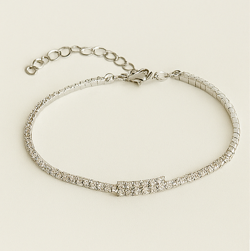 Timeless Sparkle Sterling Silver S925 Bracelet - PEACORA