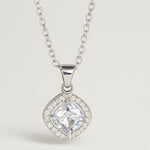 Load image into Gallery viewer, Cushion Halo Pendant Necklace
