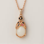 Load image into Gallery viewer, Rose Gold Lucky Rabbit Gemstone Necklace
