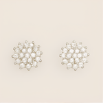Load image into Gallery viewer, Sparkling Diamond Cluster Stud Earrings - PEACORA
