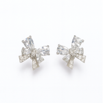 Load image into Gallery viewer, Crystal Bow Stud Earrings - PEACORA
