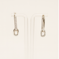 Modern Asymmetrical Link Drop Earrings - PEACORA