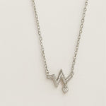 Load image into Gallery viewer, Heartbeat Necklace with Heart Charm
