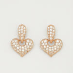 Load image into Gallery viewer, Rose Gold Sparkling Heart Drops - PEACORA
