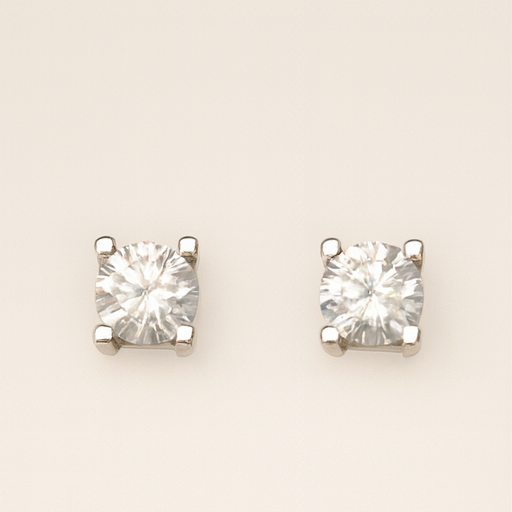 Classic Solitaire Stud Earrings - PEACORA