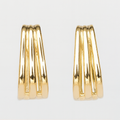 Golden Grace Triple Bar Earrings - PEACORA