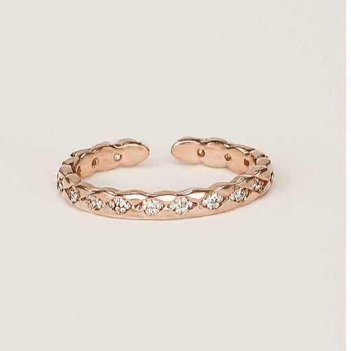 Rose Gold Tone Adjustable Eternity Ring