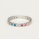 Load image into Gallery viewer, Rainbow Eternity Gemstone Band Ring
