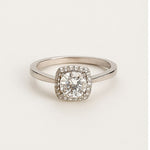 Load image into Gallery viewer, Cushion Halo Classic Moissanite Ring

