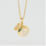 Load image into Gallery viewer, Golden Peach Gemstone Pendant Necklace
