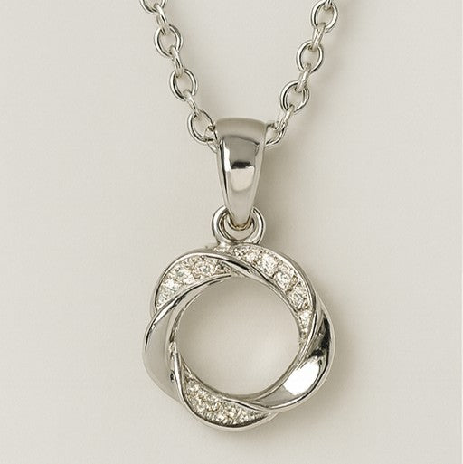 Twist Infinity Circle Pendant Necklace