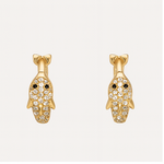 Load image into Gallery viewer, Golden Elephant Pavé Stud Earrings - PEACORA
