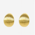 Textured Gold Dome Stud Earrings - PEACORA