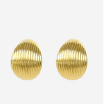 Load image into Gallery viewer, Textured Gold Dome Stud Earrings - PEACORA
