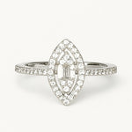Load image into Gallery viewer, Marquise Double Halo Ring
