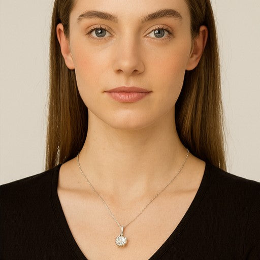 Classic Solitaire Moissanite Pendant Necklace