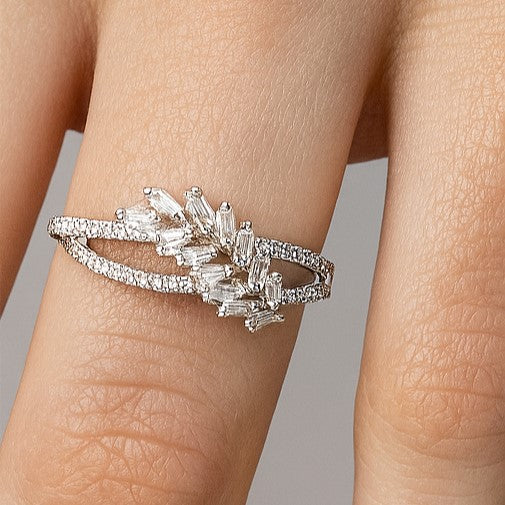 Baguette Cluster Ring