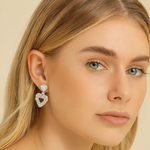 Load image into Gallery viewer, Radiant Love Double Heart Earrings - PEACORA
