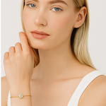 Load image into Gallery viewer, Radiant Halo 14K Gold Plated Stainless Steel Bracelet - PEACORA
