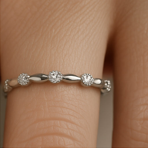 Twisted Eternity Crystal Band Ring