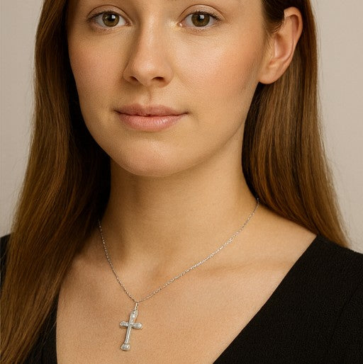 Crystal Cross Pendant Necklace