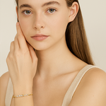 Load image into Gallery viewer, Gradient Sparkle Stainless Steel 14K Gold Plated Bracelet - PEACORA
