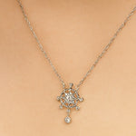 Load image into Gallery viewer, Sterling Silver Crystal Snowflake Necklace
