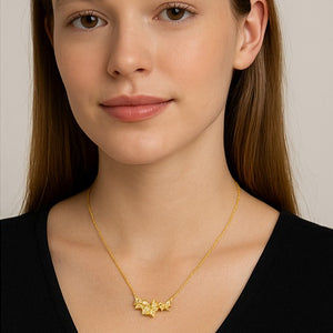Gold Vermeil Butterfly Cluster Pendant Necklace - PEACORA