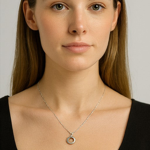 Twist Infinity Circle Pendant Necklace